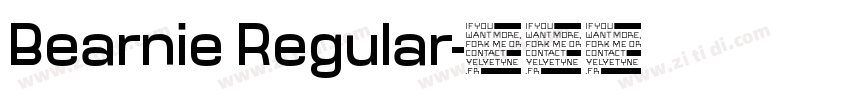 Bearnie Regular字体转换